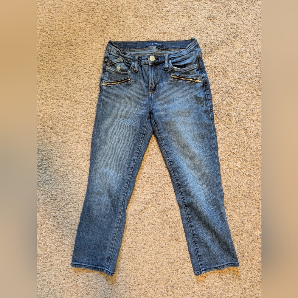 Rock & Republic Blue Ankle Cropped Jeans